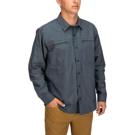 Рубашка Simms Prewett Stretch Woven LS Shirt (Мужской; L; Dark Moon)